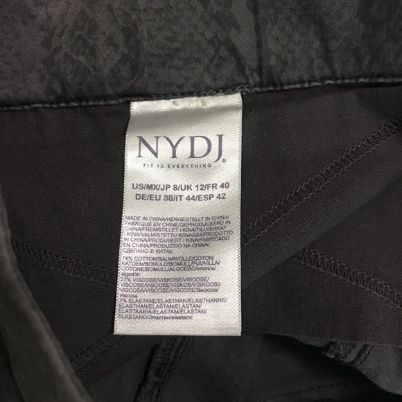 NYDJ Gray Animal Print Leggings Pants Size 8 - Picture 6 of 7